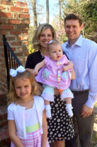 The Murphys at home in Garner. These days Clara's care takes place at home rather than in NCCC at UNC Children's.
