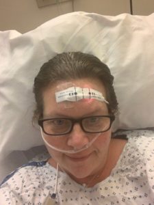 Sherry Flynn in hospital bed