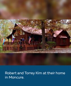 Robert and Torrey Kim at their home in Moncure.