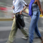 Walking at speed cauple walking briskly