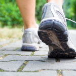 Walking: Make every step count. legs and pair of shoes walking
