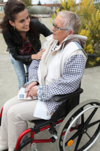 How to avoid caregiver stress caregiver and patient in a wheelchair