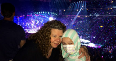 Ellie and her mom, Terri, at the Taylor Swift concert.