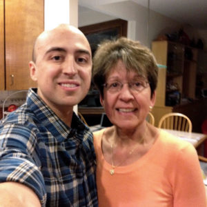 Carbonell with his mom, Augie
