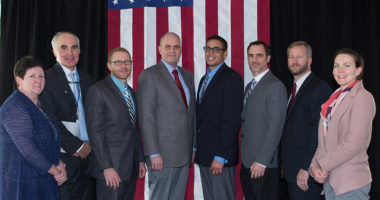 PA Program Faculty and four incoming students at annual Veterans Day event at N.C. Memorial Hospital. Photo by Brian Strickland.