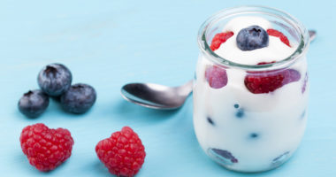 a strawberry and blueberry smoothie