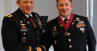 Colonel Thompson (left) and Colonel Siler