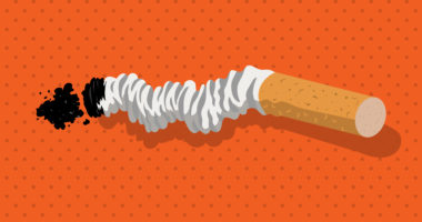 Illustrated image of extinguished cigarette