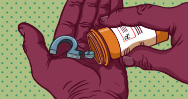 Opioid painkillers prescription bottle