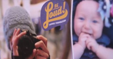 sticker from the Be Loud? Sophie Foundation
