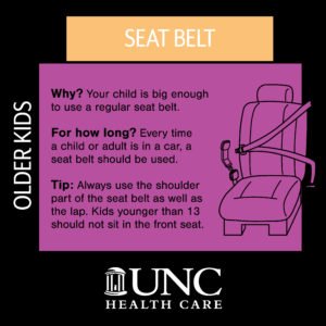 Seat belt instructions