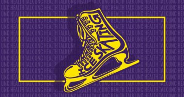 Illustration of an ice skate with the text 'ice skating' written on the skate.
