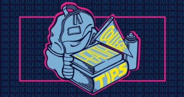 illustration of backpack and books