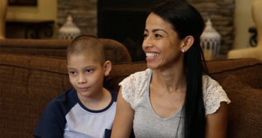UNC pediatric patient Sebastian Gonzalez with his mother