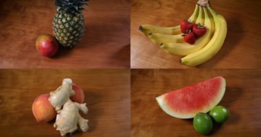 ingredients for four fruit popsicle recipes