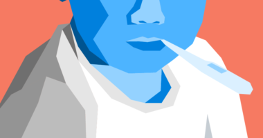 Graphic of child with thermometer in mouth