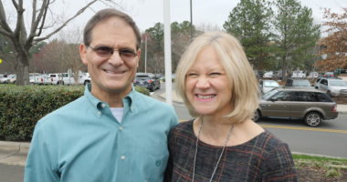 A photograph of patient Doug Jones with his wife, Letha Jones.