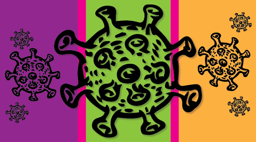 An illustration of a virus.