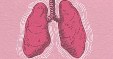 graphic of pink lungs