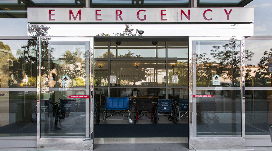 Front of an emergency department