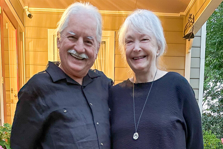 Steve Oglesbee and his wife smiling.