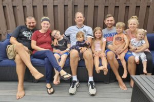 UNC Health patient Larry Stefanski with his family