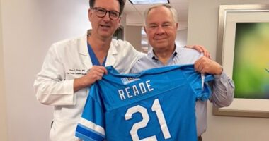 UNC patient Ricky Evans with Dr. Reade