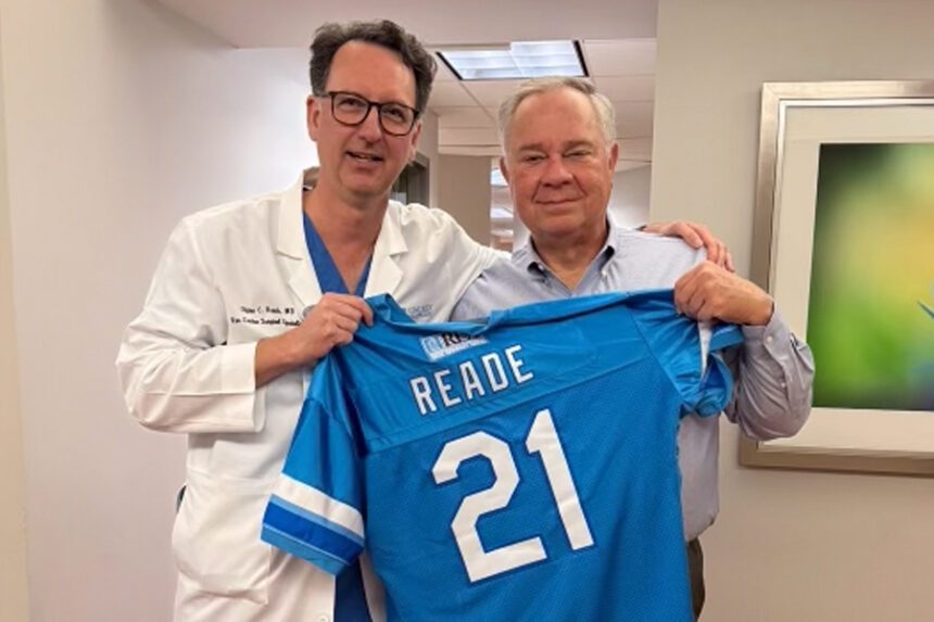 UNC patient Ricky Evans with Dr. Reade